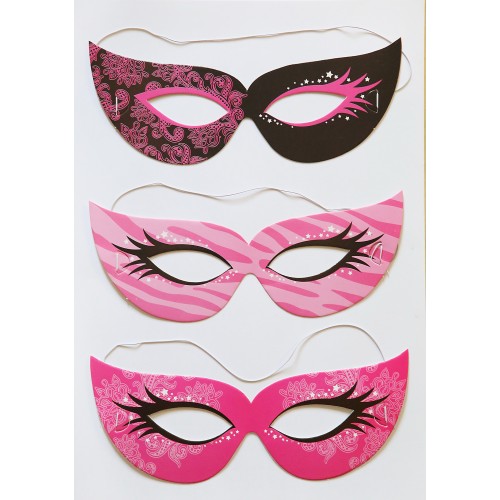 Σετ από 6 ροζ μάσκες